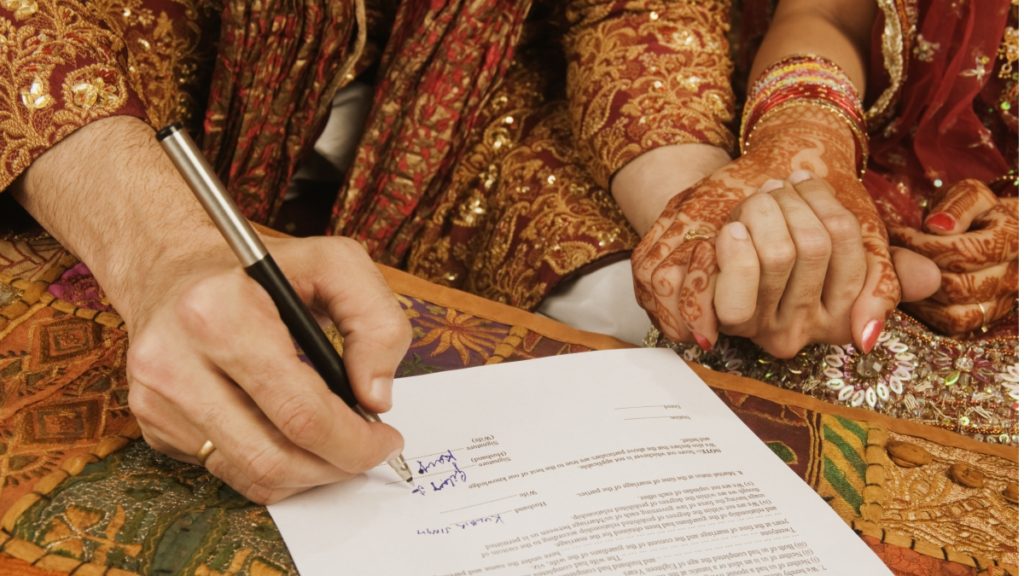 notarizing a marriage certificate