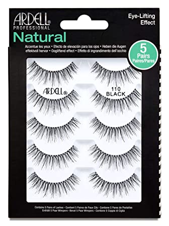 Ardell False Eyelashes, Natural 110, 5 pair Multipack for Eye-Lifting Effect