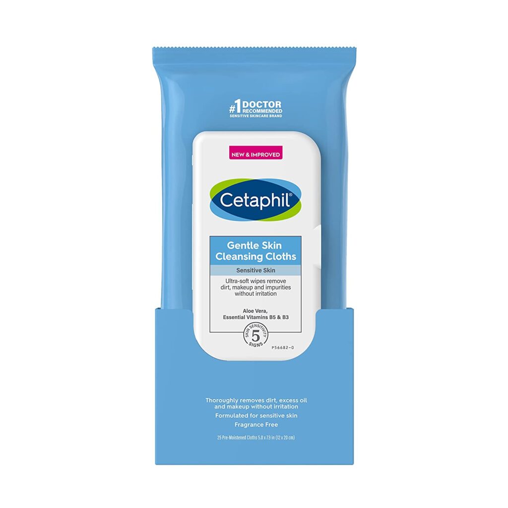 Cetaphil Face and Body Wipes, Gentle Skin Cleansing Cloths