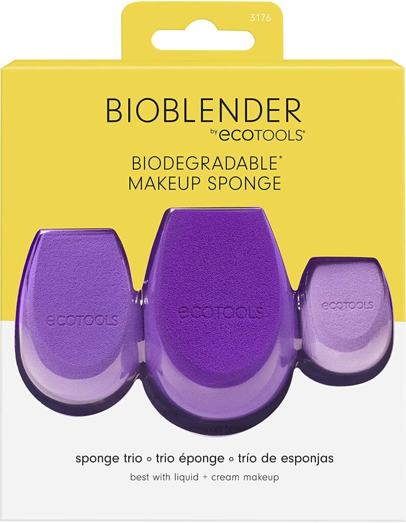 EcoTools, BioBlender by Natural Makeup Blender Beauty Sponges for Liquid and Cream Foundation
