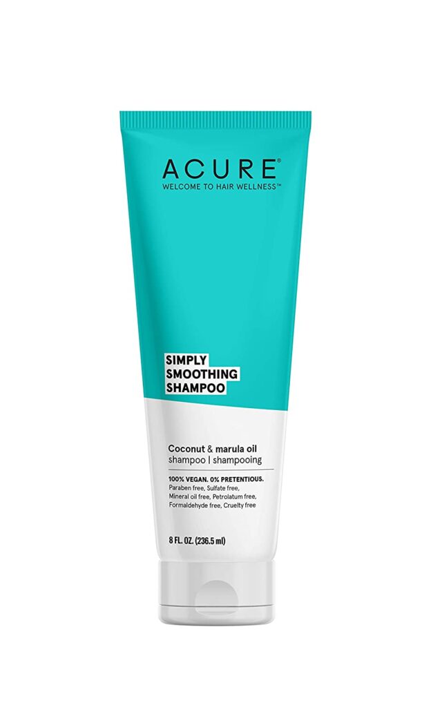 Acure Simply Smoothing Shampoo, Water, Coconut & Marula Oil, 100% Vegan, Performance Driven Hair Care, Smooths & Reduces Frizz