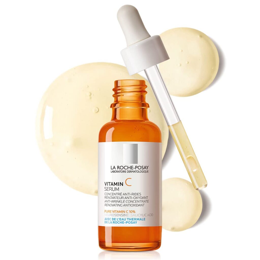 La Roche-Posay Pure Vitamin C Face Serum with Hyaluronic Acid & Salicylic Acid. Anti Aging Face Serum for Wrinkles & Uneven Skin Texture