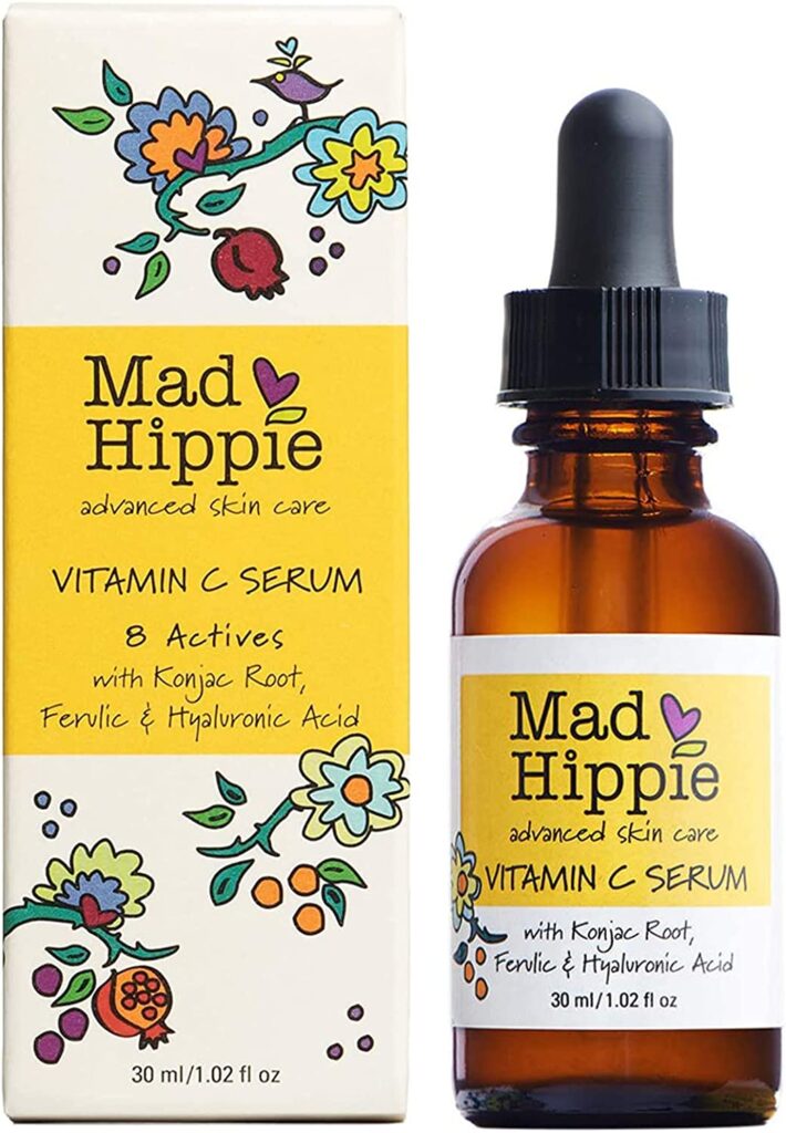 Mad Hippie Vitamin C Serum with Vitamin E, Skin Care Packed with Natural Vegan Active Ingredients, Apply Before Sunscreen or Make Up