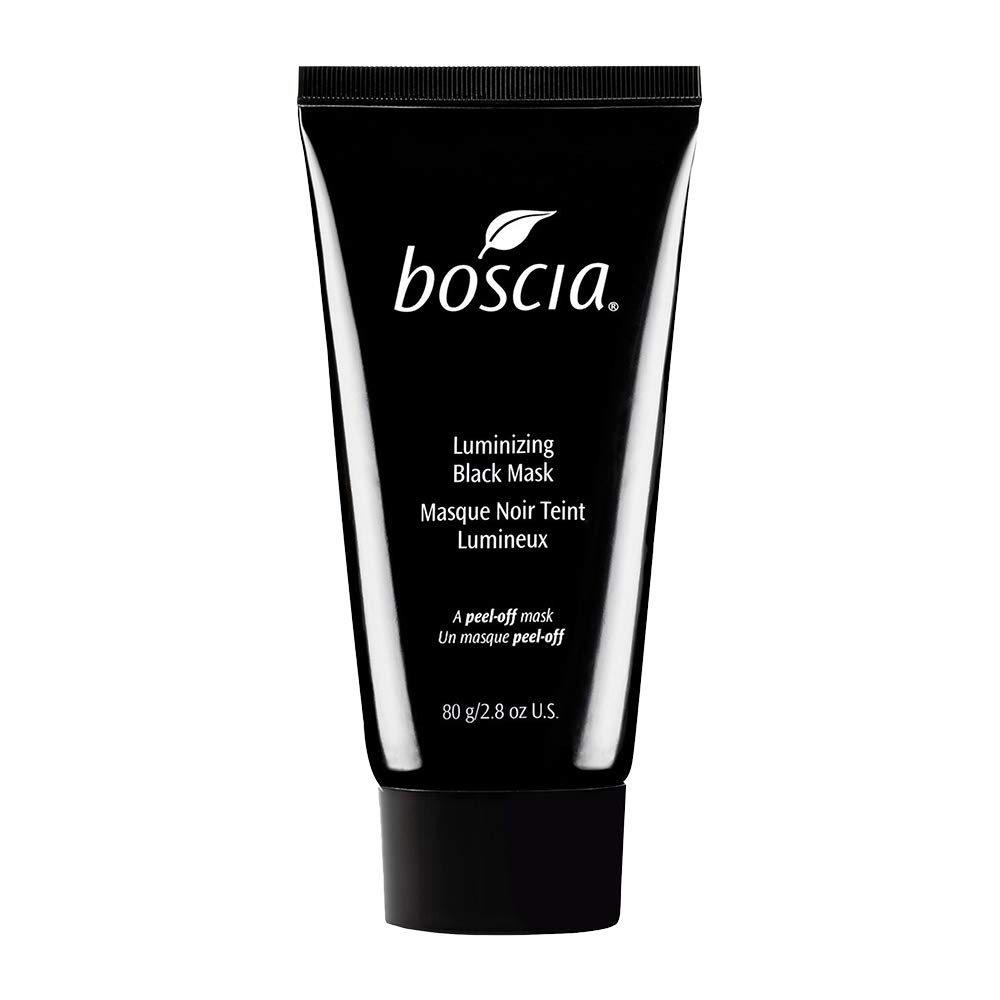 boscia Luminizing Charcoal Mask - Vegan Peel off Face Mask, Cruelty-Free Skincare. Activated Charcoal Blackhead Remover, Vitamin C Pore Cleaner
