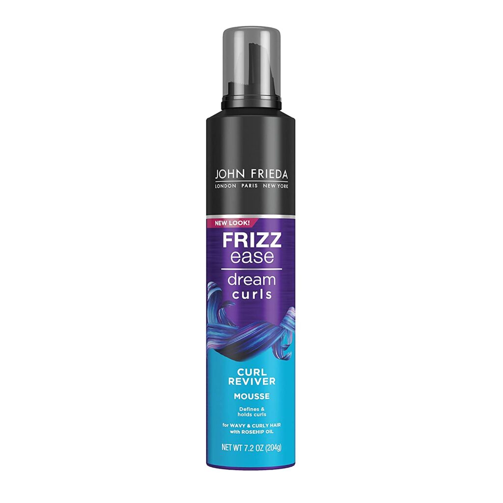 John Frieda Frizz Ease Curl Reviver Mousse, Enhances Curls, Soft Flexible Hold, Mousse for Curly or Frizzy Hair