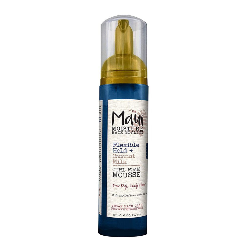 Maui Moisture Flexible Hold + Coconut Milk Curl Foam Mousse, for Curly Hair Styling