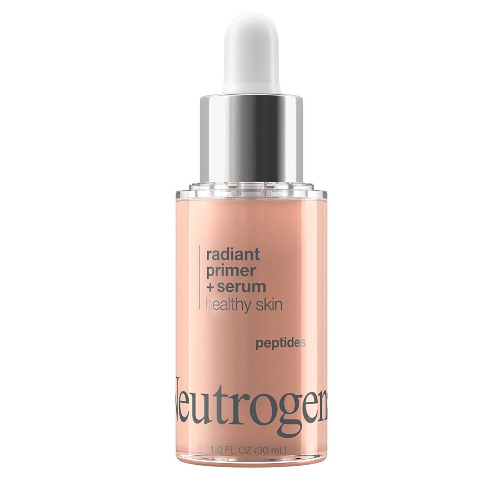Neutrogena Healthy Skin Radiant Booster Primer & Serum, Skin-Evening Serum-to-Primer with Peptides & Pearl Pigments