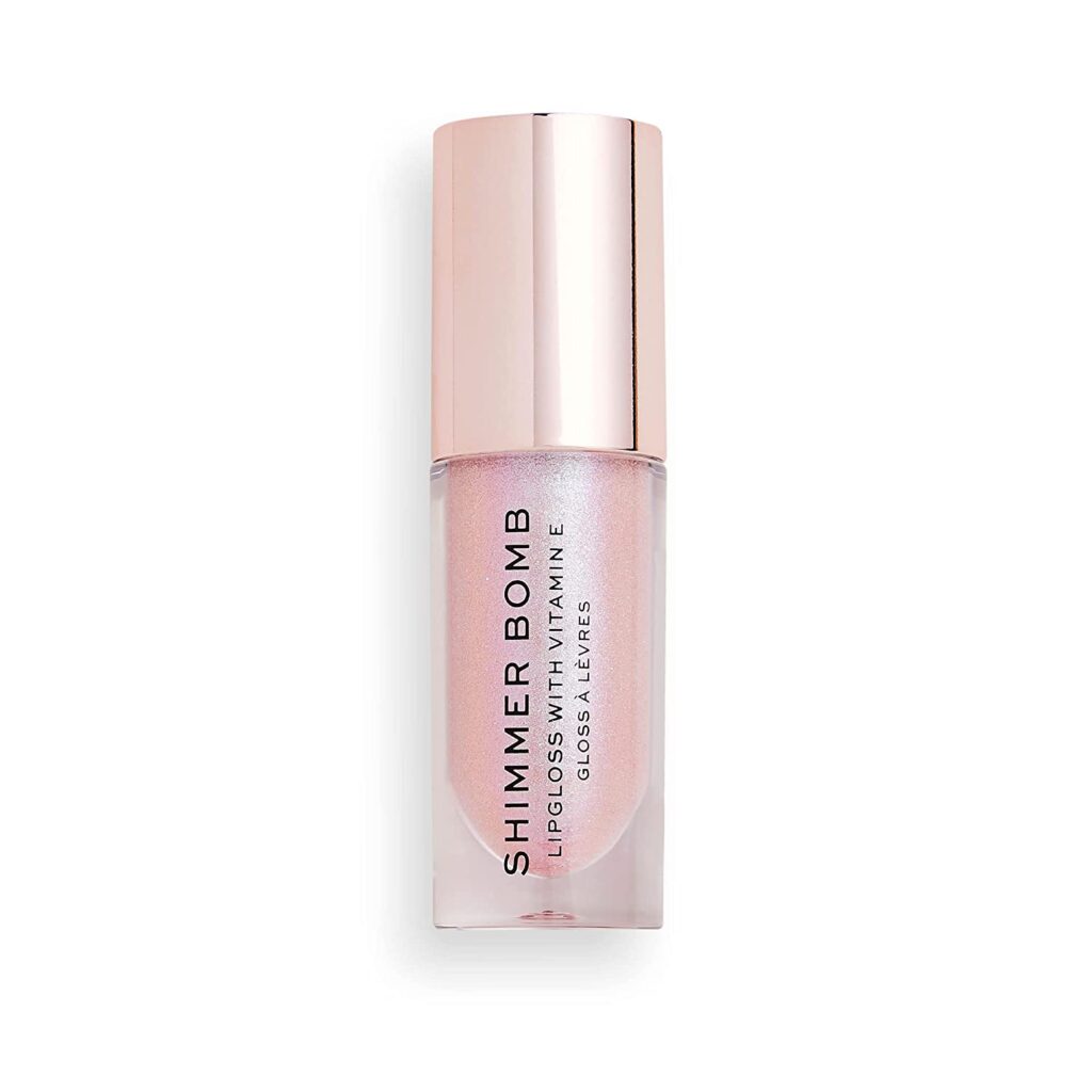 Revolution Shimmer Bomb Lip Gloss, Lip Tint Infused With Vitamin E, Shimmery Finish