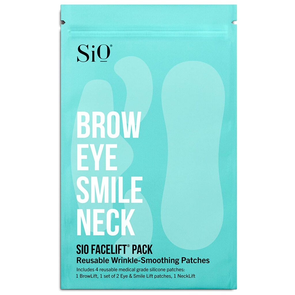 SiO Beauty FaceLift | Neck, Forehead, Eye & Smile Anti-Wrinkle Patches | Overnight Smoothing Silicone Patches