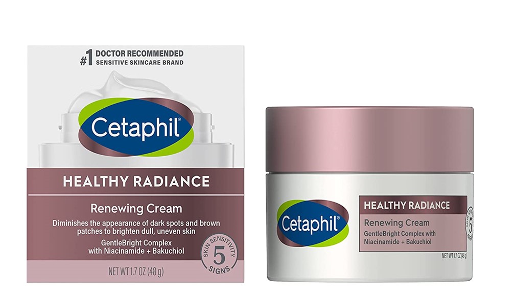 Face Cream by Cetaphil, Healthy Radiance Renewing Cream, Visbily Reduces Look of Dark Spots, Brightening Lotion, Designed for Sensitive Skin