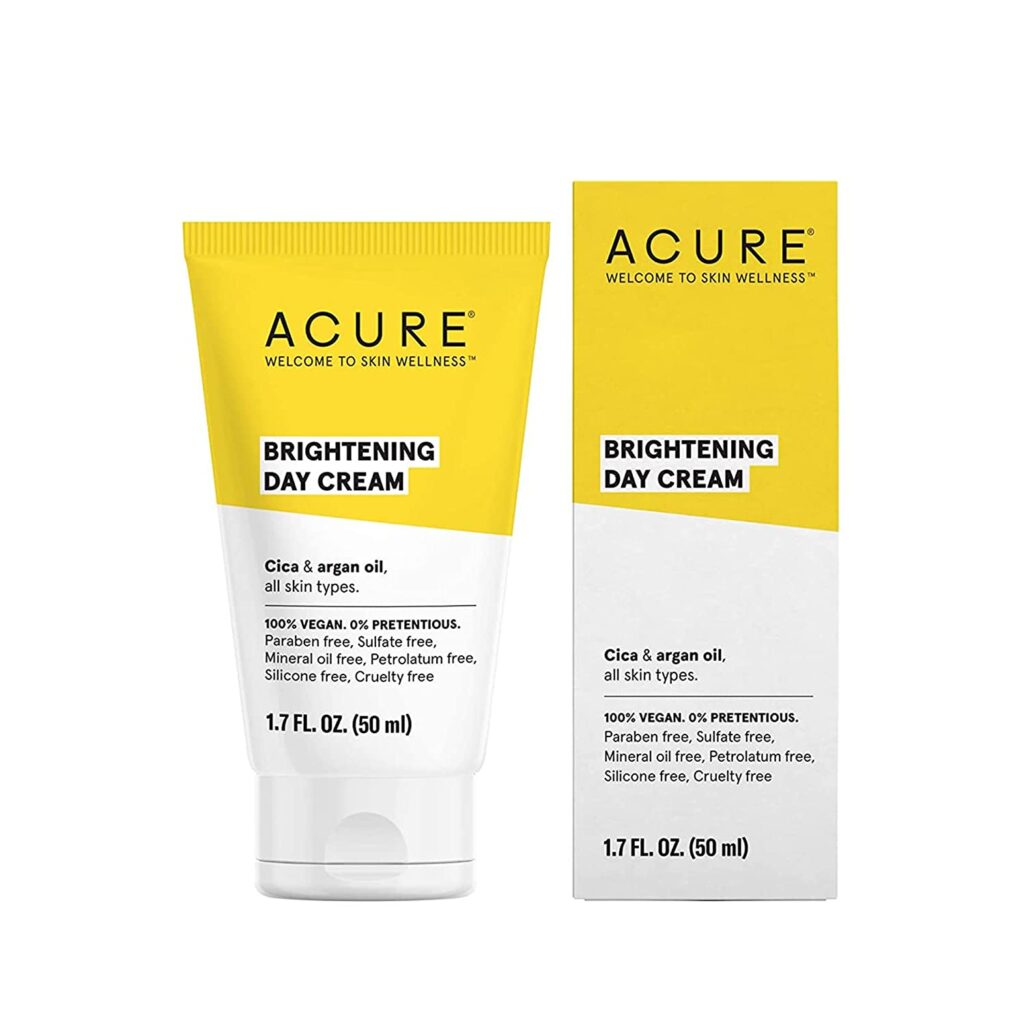 ACURE Brightening Day Cream | 100% Vegan | For A Brighter Appearance | Cica & Argan Oil - Moisturizes, Fights Dullness & Improves