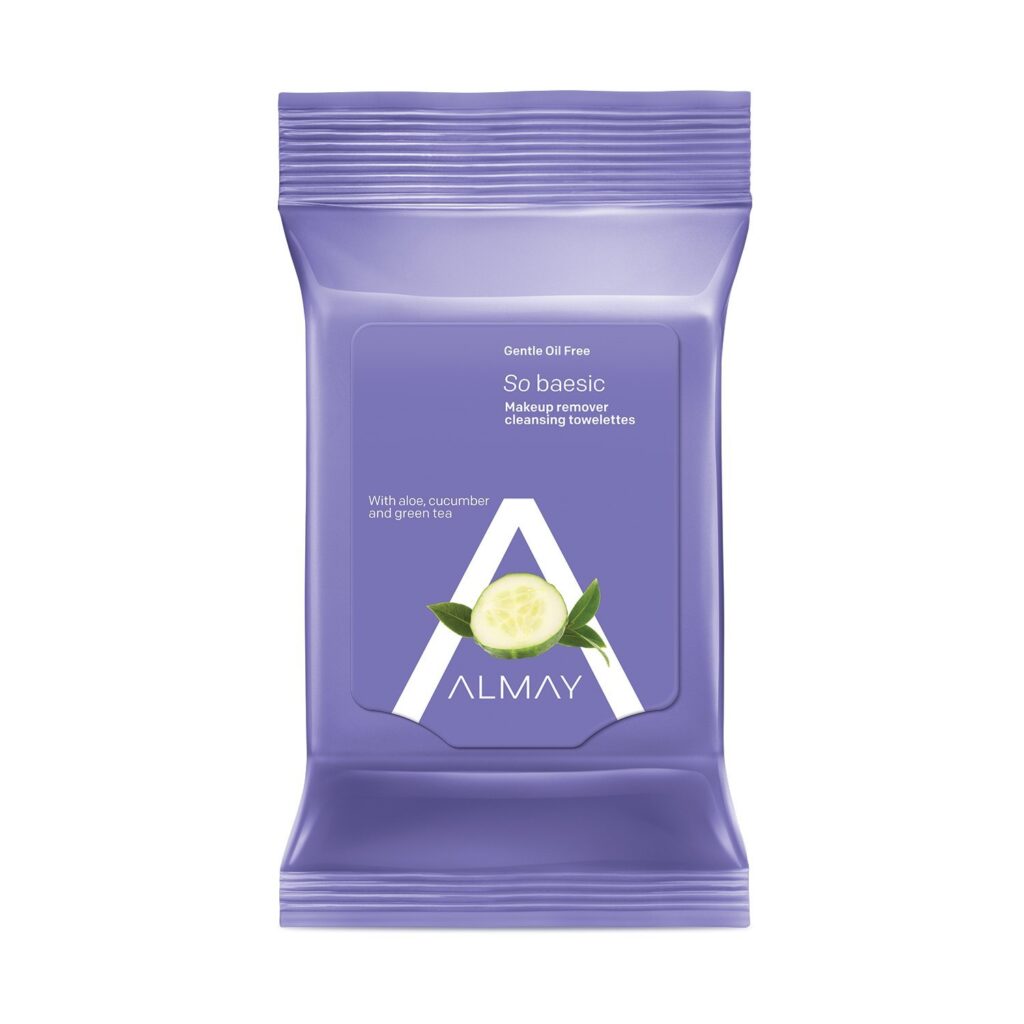 Almay Gentle Oil Free Makeup Remover Cleansing Towelettes, Hypoallergenic, Cruelty Free, Fragrance Free, Ophthalmologist & Dermatologist Tested,