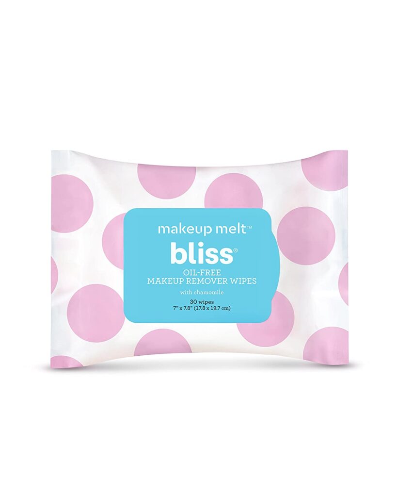 Bliss - Makeup Melt Oil-Free Makeup Remover Wipes | Facial Cleansing Wipes w/Chamomile, Aloe & Marshmallow Root for Hydrating Skin | All Skin Types
