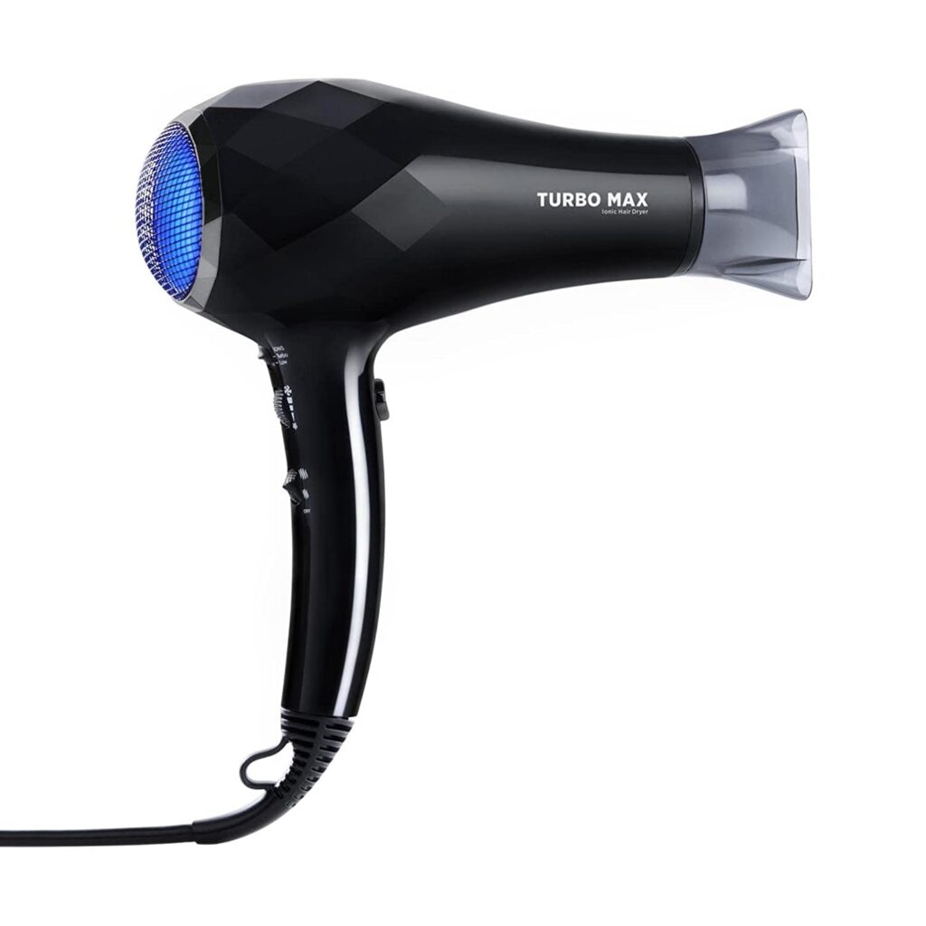 InStyler Turbo Max Ionic Dryer - Fast & Easy Drying for Healthy, Shiny Hair - Lightweight Efficient Hi-Torque Motor & Turbine Fan for Powerful