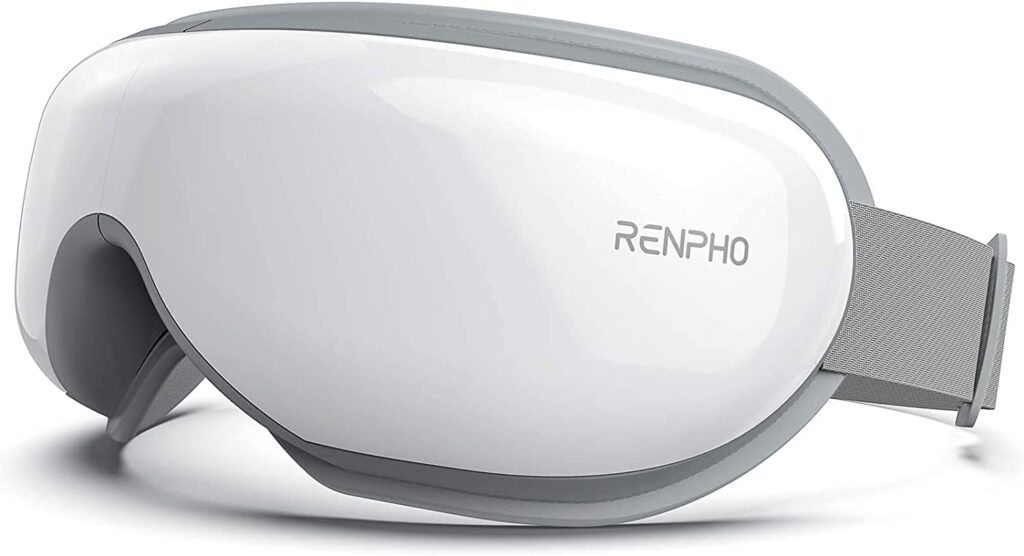 RENPHO Eye Massager with Heat, Bluetooth Music Heated Massager for Migraines, Relax and Reduce Eye Strain Dark Circles Eye Bags Dry Eye Improve Sleep