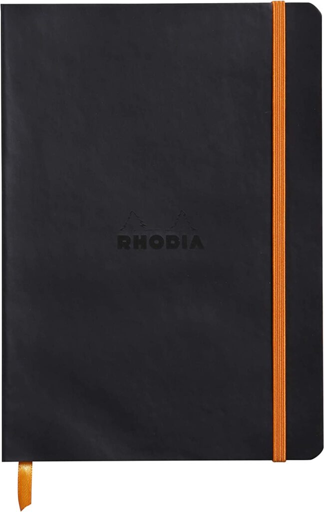 Rhodia Rhodiarama SoftCover Notebook - 80 Dots Sheets - 6 x 8 1/4 - Black Cover