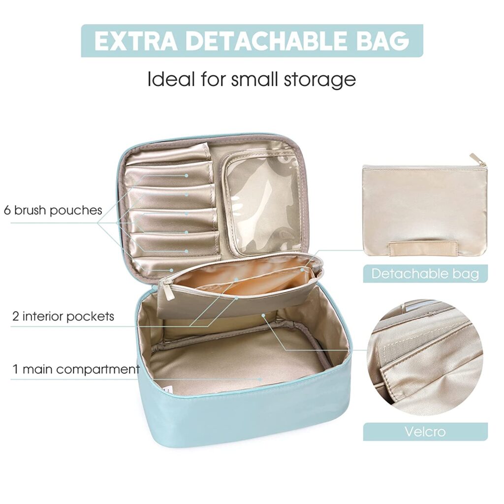 Travel Makeup Bag Large Cosmetic Bag Makeup Case Organizer
