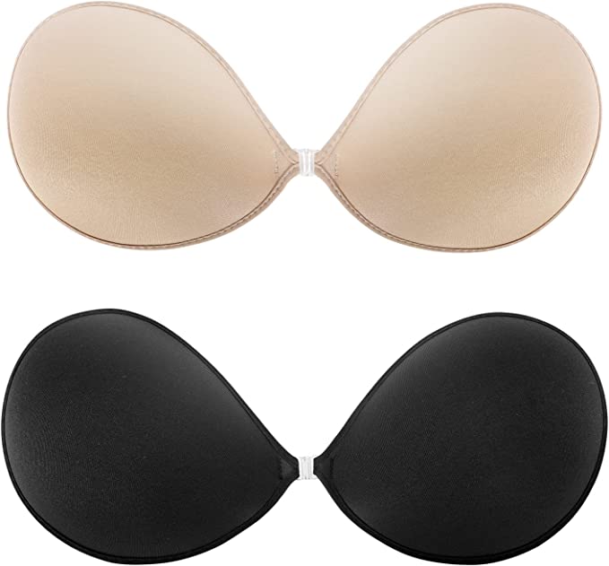 AMFLOWER Adhesive Bra Sticky Bra for Women with Silicone Nipple Covers
