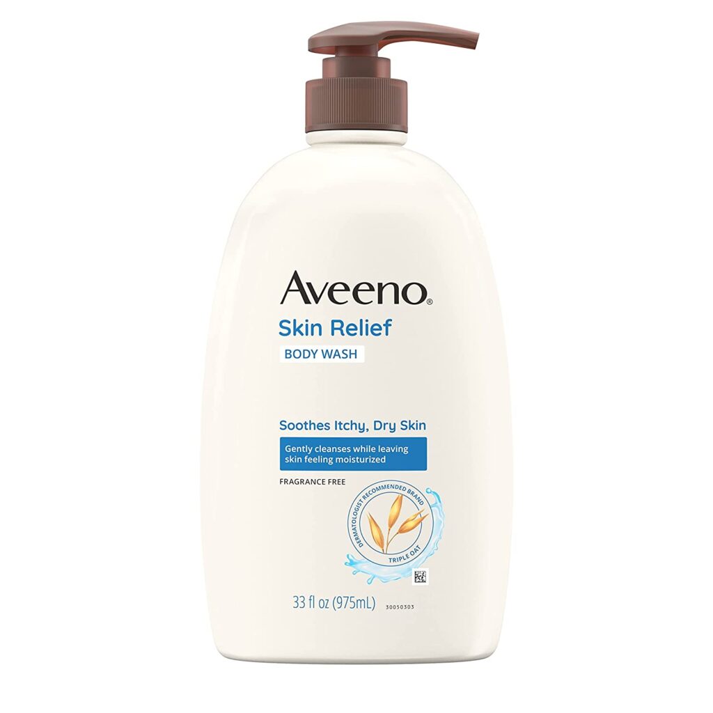 Aveeno Skin Relief Fragrance-Free Body Wash with Triple Oat Formula Soothes Itchy, Dry Skin, Formulated for Sensitive Skin, Fragrance-, Paraben-, Dye- & Soap-Free