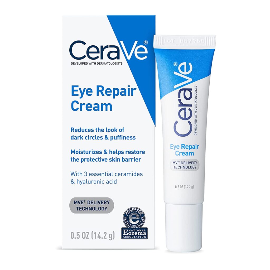 CeraVe Eye Repair Cream | Under Eye Cream for Dark Circles and Puffiness | Suitable for Delicate Skin Under Eye Area 