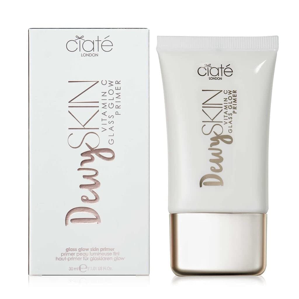 Ciate London Dewy Skin Face Primer 1.01 Fl. Oz! Vitamin C Glass Glow Primer! Formulated with Vitamin C, Hyaluronic Acid and Dragon Fruit Extract! Luminous Glow With A Dewy Glass-Like Finish!