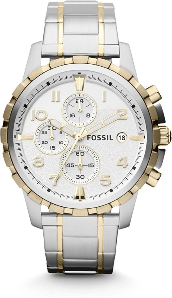 Fossil Men's Dean Quartz Stainless Steel Chronograph Watch,