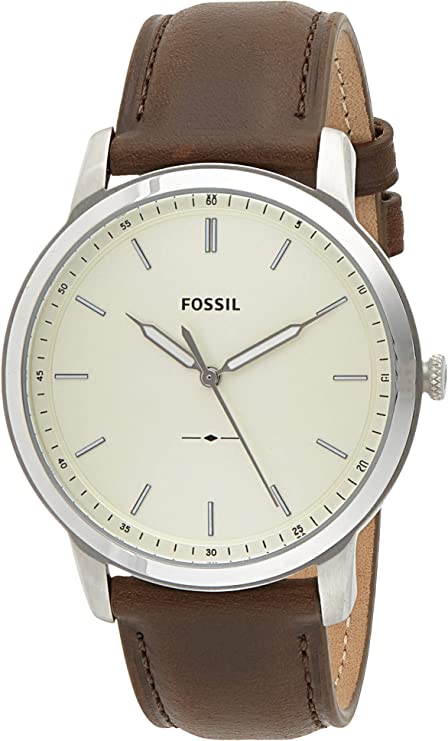 Fossil Men's Minimalist Stainless Steel Slim Casual Watch