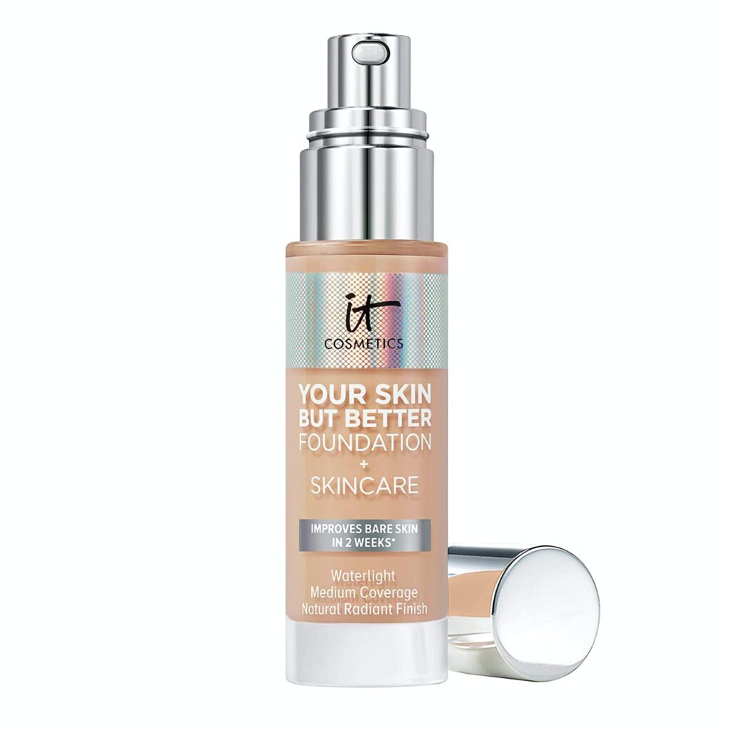 IT Cosmetics Your Skin But Better Foundation + Skincare, Medium Cool 30 - Hydrating Coverage - Minimizes Pores & Imperfections, Natural Radiant Finish