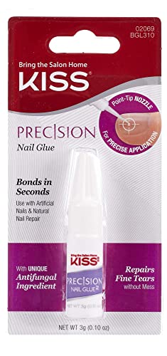 KISS Precision Nail Glue 0.10 oz - BGL310 (2 Packs)