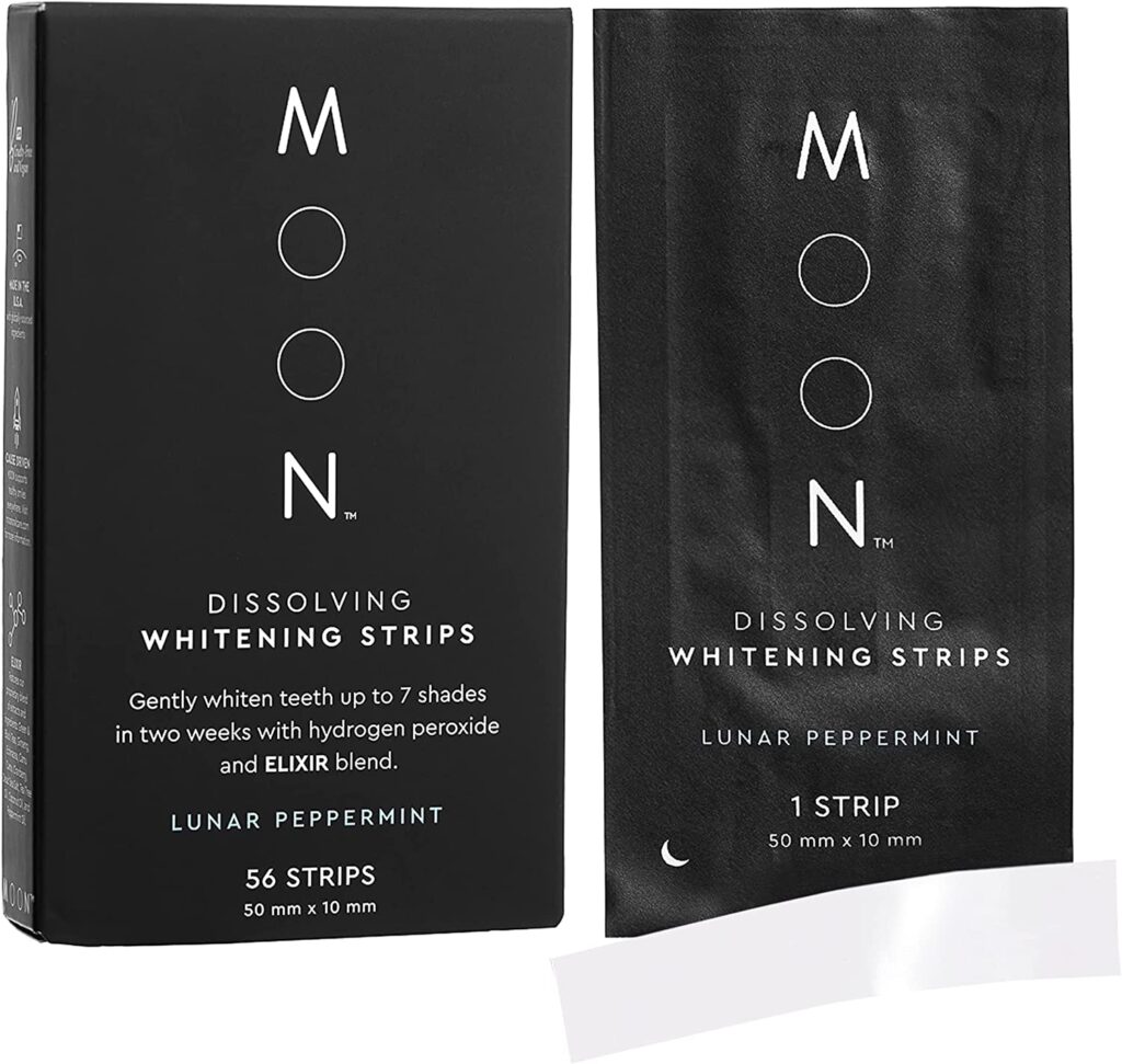 MOON Teeth Whitening Strips, 28 Treatments, 56 Count