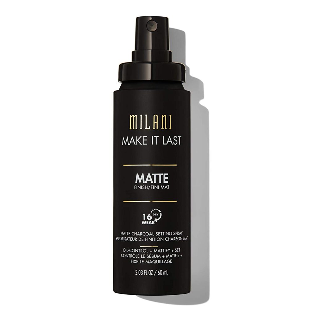 Milani Make it Last Charcoal Matte Setting Spray- (2.03 Fl. Oz.) Cruelty-Free Makeup Primer and Setting Spray for Oily Skin - Long Lasting Finishing Spray