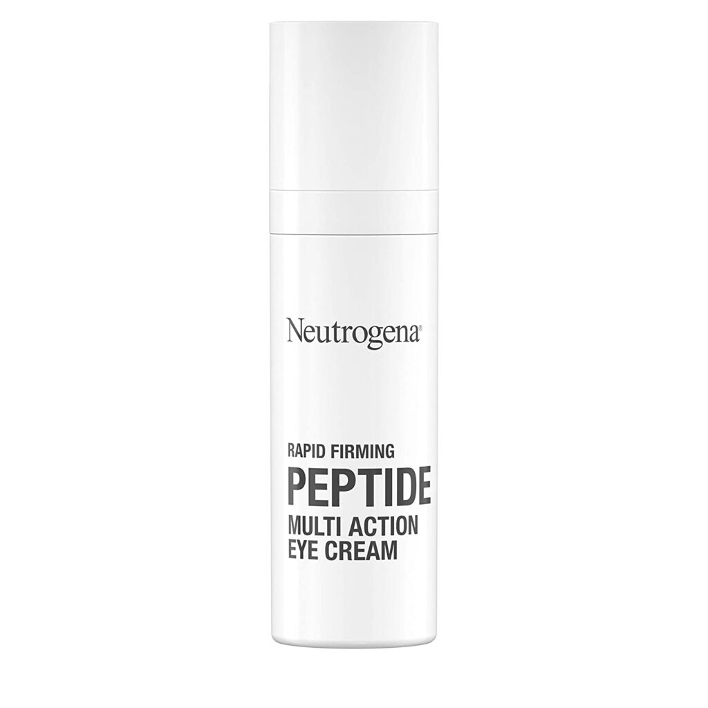 Neutrogena Rapid Firming Peptide Multi Action Depuffing & Brightening Eye Cream, Hydrating & Fragrance-Free Eye Firming Cream to visibly Reduce Fine Lines & Puffiness,