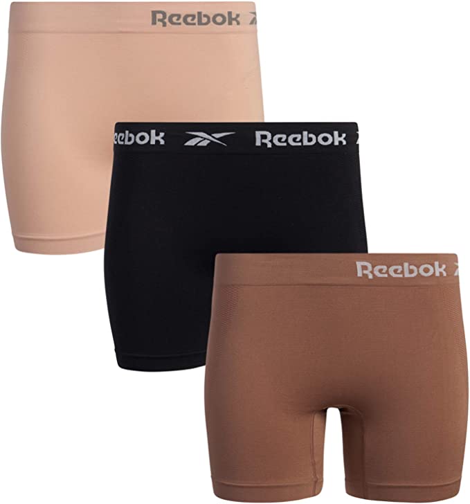 Reebok Women’s Underwear – Long Leg Seamless Slip Short Boyshort (3 pack)