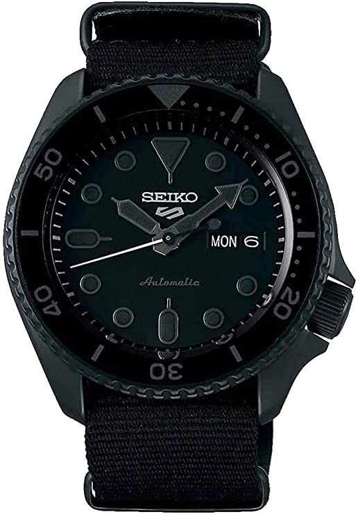 Seiko SRPD79 Seiko Sports 5 Men's Watch Black 42.5mm Stainless Steel