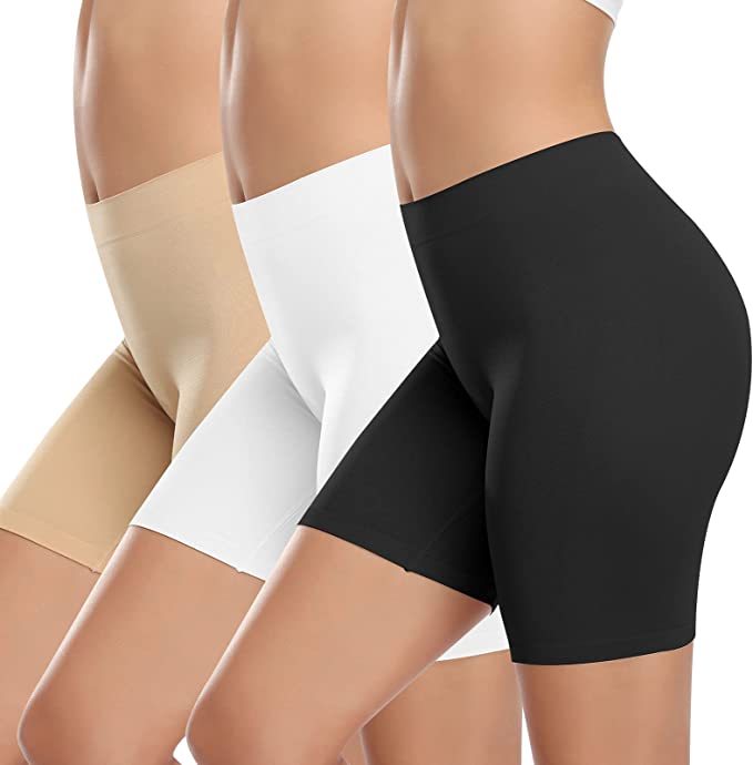 Womens Slip Shorts for Under Dresses Seamless Anti Chafing Underwear Boyshorts Panties Under Skirts Safety Shorts