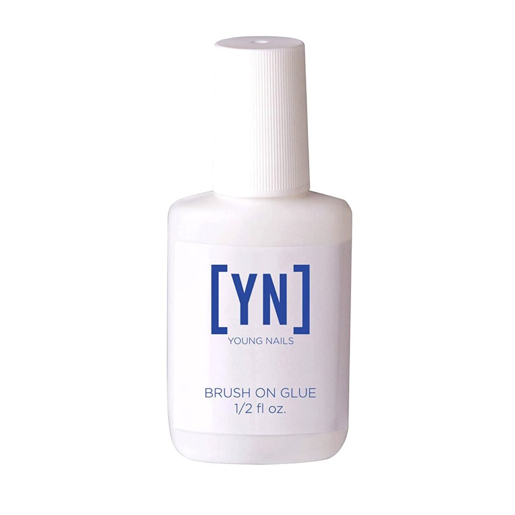 Young Nails Brush-on-Glue. Quick-Drying Adhesive for Artificial Nails. Professional Nail Glue for Tip Application