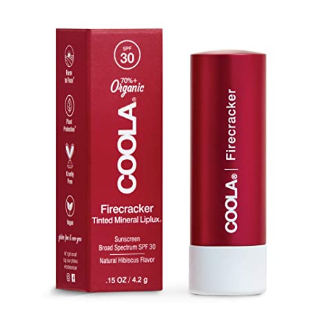 COOLA Organic Tinted Lip Balm & Mineral Sunscreen With SPF 30, Dermatologist Tested Lip Care For Daily Protection, Vegan
