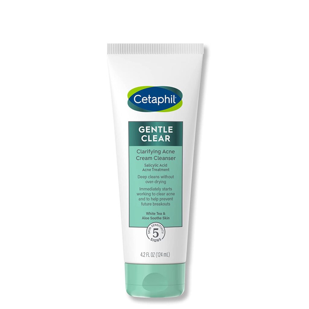 Cetaphil Acne Face Wash, Gentle Clear Clarifying Acne Cream Cleanser with 2% Salicylic Acid, Deep Cleans & Treats Acne Prone Skin, Skin Care for Sensitive Skin