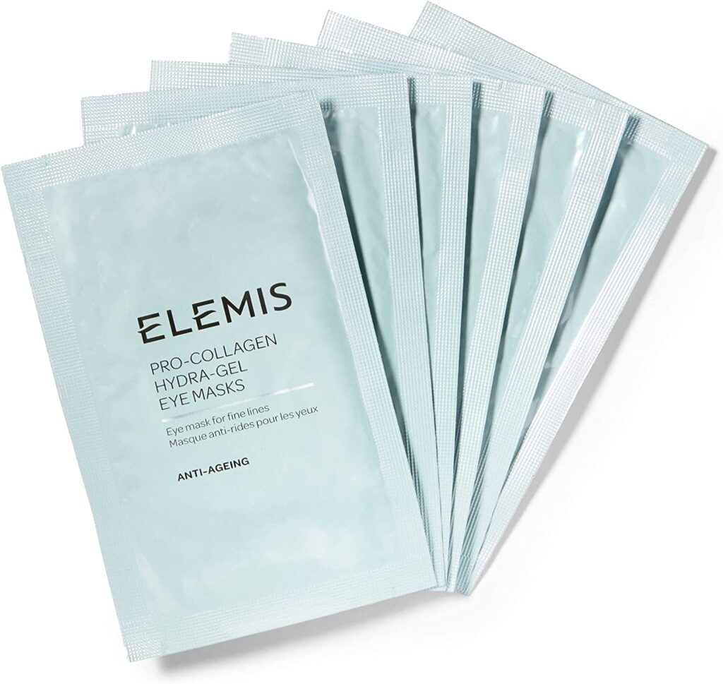 ELEMIS Pro-Collagen Hydra-Gel Eye Masks, Hydrating Eye Mask for Fine Lines Formulated with Marine Actives and Hyaluronic Acid, Gel Mask for Eyes to Smooth, Tighten and Hydrate Skin