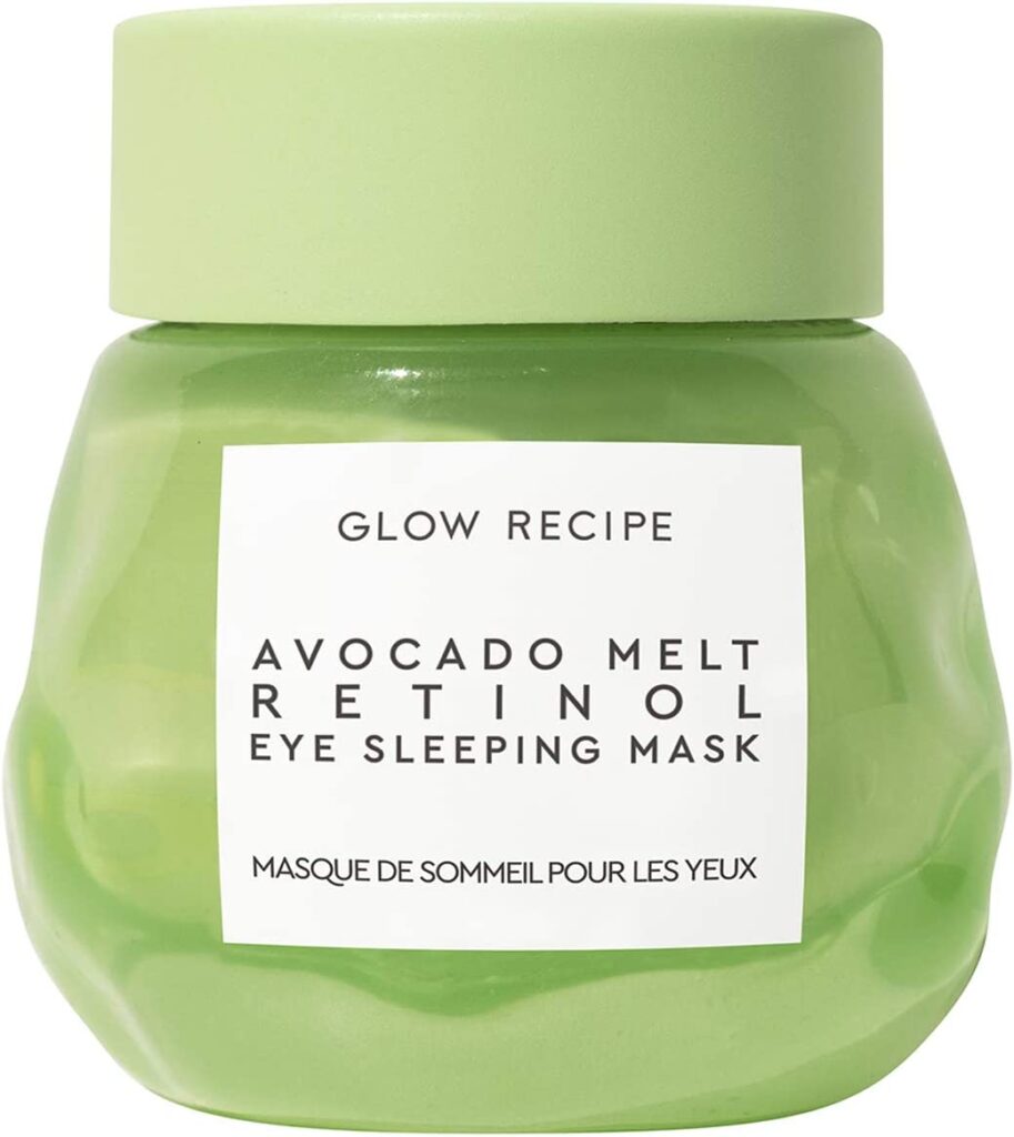 Glow Recipe Avocado Melt Retinol Eye Sleeping Mask - Overnight Avocado Eye Cream with Niacinamide, Coffeeberry - Wrinkle Fighting, Hydrating, Brightening Eye Mask - Cruelty, Paraben-Free