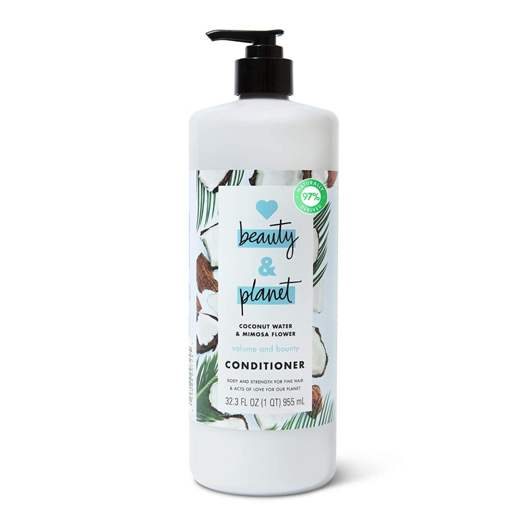 Love Beauty And Planet Volume and Bounty Thickening Conditioner Hair Thickener for Fine Hair Coconut Water and Mimosa Flower Silicone-Free, Vegan, Volume Hair Product
