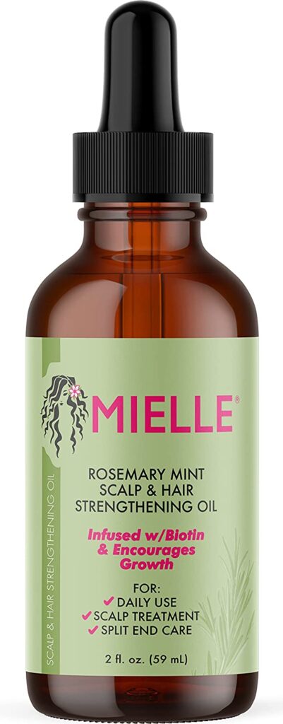 Mielle Organics Rosemary Mint Scalp & Hair Strengthening Oil With Biotin & Essential Oils, Nourishing Treatment for Split Ends, Dry Scalp, & Hair Growth, Safe For All Hair Types,