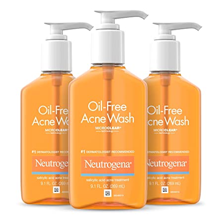 Neutrogena Oil-Free Acne Fighting Facial Cleanser, Daily Cleanser with Salicylic Acid Acne Treatment