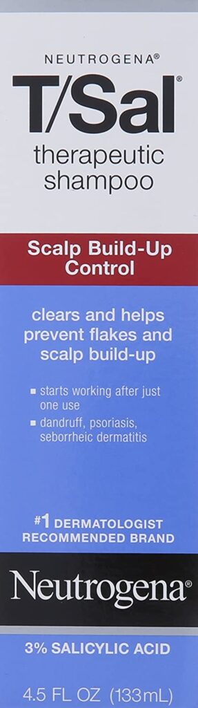 Neutrogena T/Sal Therapeutic Scalp Shampoo for Scalp Build-Up Control with 3% Salicylic Acid, Scalp Treatment for Dandruff, Scalp Psoriasis & Seborrheic Dermatitis Relief