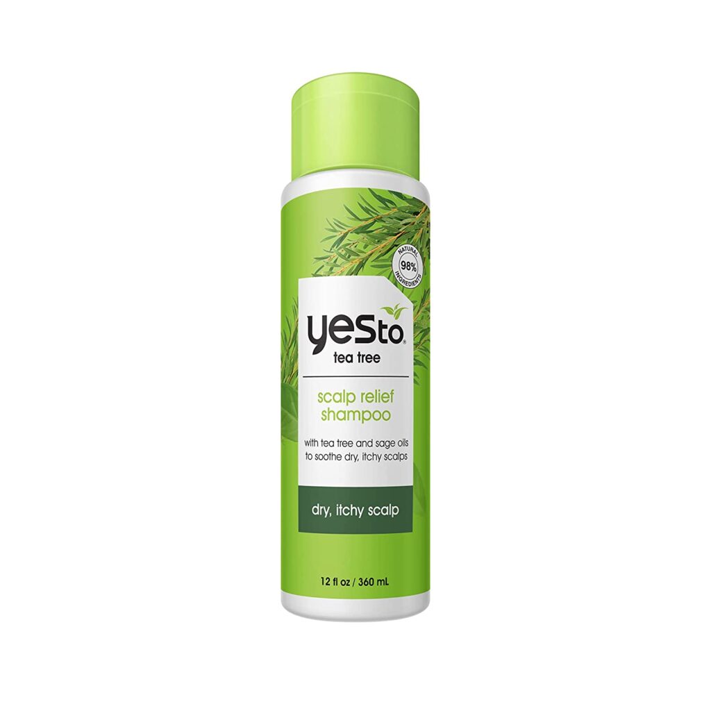 Yes To Tea Tree Scalp Relief Shampoo, pH Balancing Formula To Calm Dry Itchy Scalp While Moisturizing & Nourishing Hair, With Tea Tree & Sage Oil, Natural, Vegan & Cruelty Free
