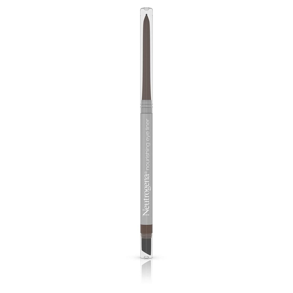 Neutrogena Nourishing Eyeliner Pencil, Built-in Sharpener for Precise Application and Smudger for Soft Smokey Look, Luminous, Nonfading and Nonsmudging