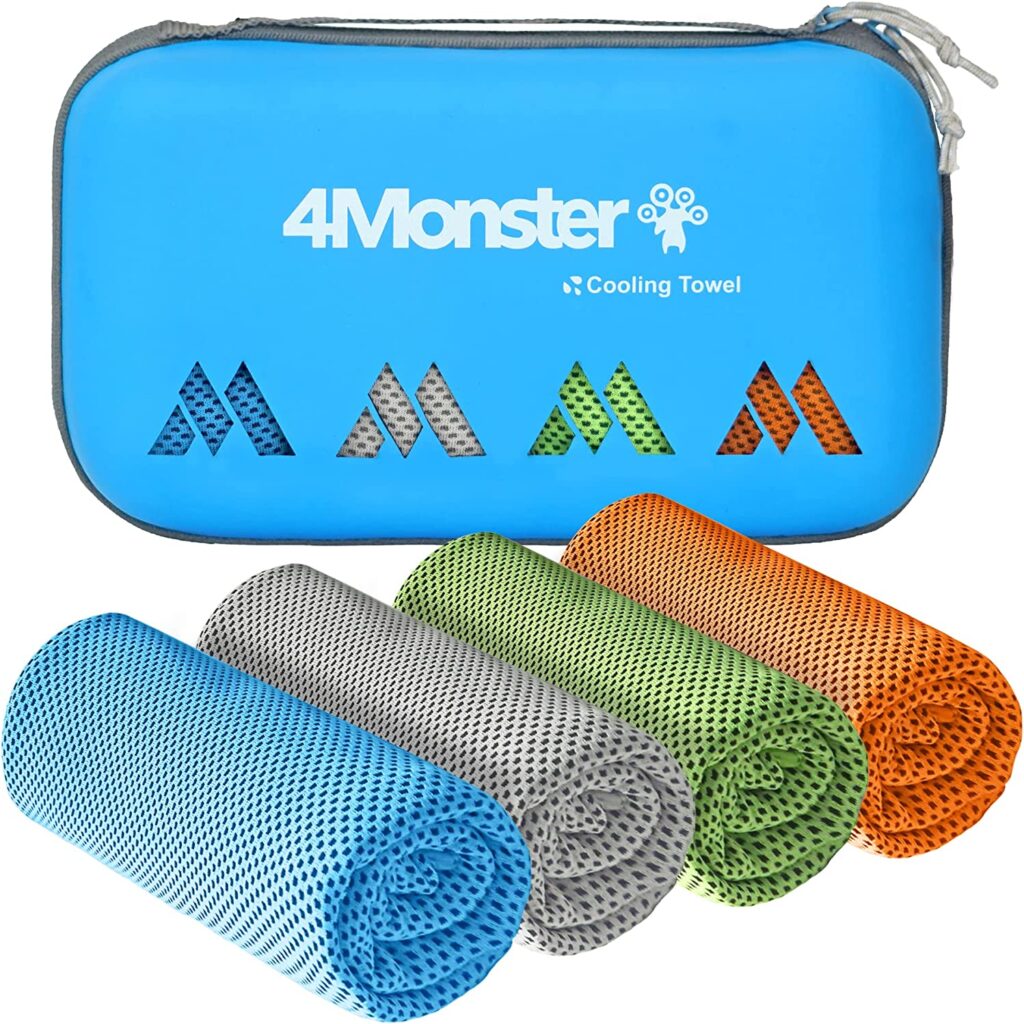 4Monster Cooling Towel for Neck and Face,Microfiber Cold Towel for Hot Weather,Quick Dry Ice Chilly Towel Cooling Rags for Neck Stay Cold for Gym,Yoga,Sport,Running,Camping,Fitness(40 x 12 inches)