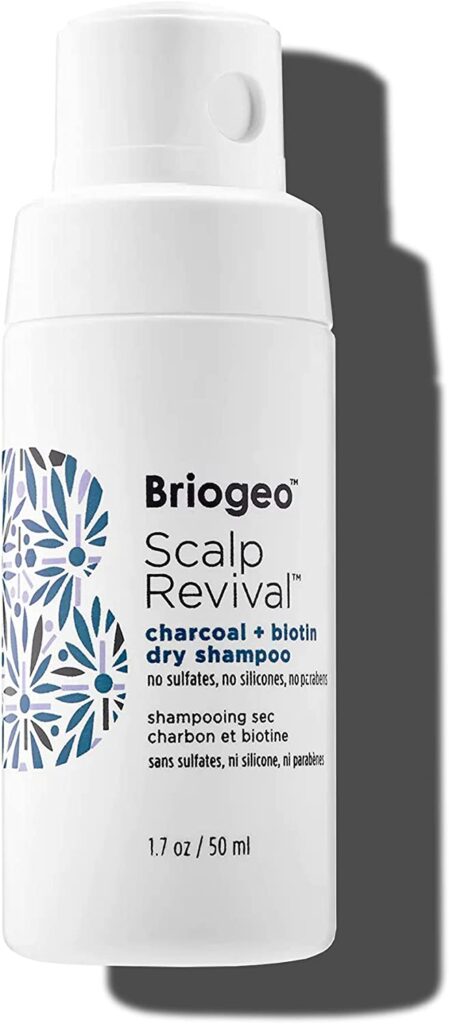 Briogeo Scalp Revival Charcoal + Biotin Dry Shampoo | Dry Shampoo to Absorb Oil | Non-Aerosol | Vegan, Phalate & Paraben-Free