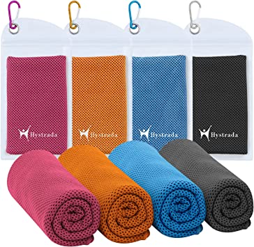 Take on the summer in a matter of seconds with this cooling towel. Simply soak it in water, wring it out and then use it to cool down the body. 

Coming in a compact size, this towel is perfect to take with you on days out, camping, and sporting events, or even to slot into your gym bag after a tough workout. 

Not only will this towel cool you down, but it will also block out any nasty UV rays during the summer, stopping any burnt shoulders. 

Made with a breathable mesh that is both lightweight and absorbent, this towel is sure to become your new best friend over the hot and humid summer months. 

Hystrada 4 Pack Cooling Towels 40” x 12”

