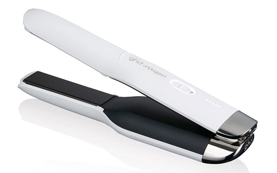 ghd Unplugged Styler - Cordless Flat Iron in black, travel friendly professional straightener, USB-C rechargable with heat-resistant case, portable styler that fits in your handbag, 